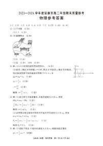 物理丨陕西省安康市2025届高三6月期末质量联考物理试卷及答案