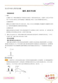 蹦极类问题-动力学中九类问题-高考物理专题