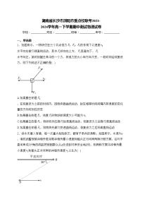 湖南省长沙市浏阳市重点校联考2023-2024学年高一下学期期中测试物理试卷(含答案)