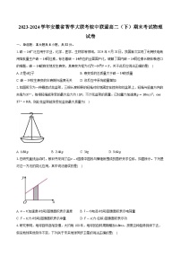 安徽省智学大联考皖中联盟2023-2024学年高二下学期期末考试物理试卷