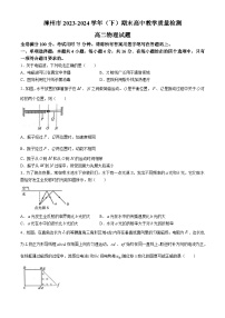 福建省漳州市2023-2024学年高二下学期7月期末考试物理试题