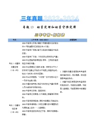 专题13动量定理和动量守恒定律-三年（2022-2024）高考物理真题分类汇编（全国通用）