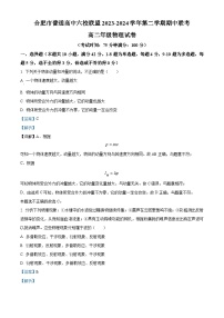 安徽省合肥市六校联盟2023-2024学年高二下学期期中联考物理试卷（Word版附解析）