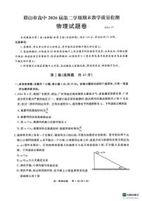 四川省眉山市2023-2024学年高一下学期期末考试物理试题