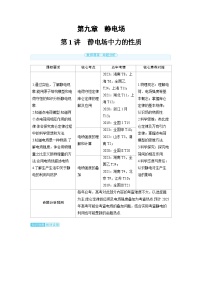 2025年高考物理一轮复习讲义学案 第九章　静电场 第一讲　静电场中力的性质