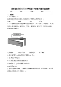 江苏省苏州市2023-2024学年高二下学期6月期末物理试卷(含答案)