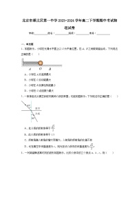 北京市顺义区第一中学2023-2024学年高二下学期期中考试物理试卷