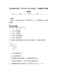 北京市顺义区第一中学2023-2024学年高二下学期期中考试物理试卷
