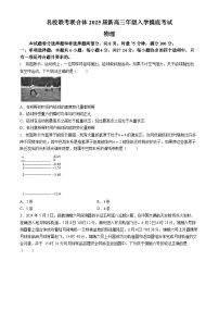 2025届湖南省名校联合体高三上学期入学摸底考试物理试题+答案