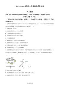 广东东莞2024年高二下学期7月期末物理试题+答案