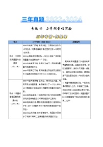 专题43力学测量性实验-三年（2022-2024）高考物理真题分类汇编（全国通用）