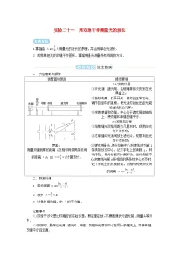 2025版高考物理全程一轮复习专题练习第十五章光实验二十一用双缝干涉测量光的波长