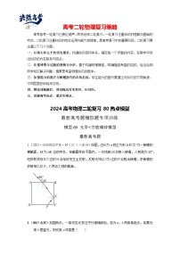 专题69 光学+方玻璃砖模型-2024高考物理二轮复习80模型最新模拟题专项训练