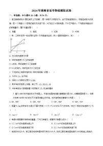 2024届湖南省高三下学期高考模拟物理试卷（原卷版+解析版）