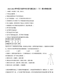 2023-2024学年四川省泸州市龙马潭区高二（下）期末物理试卷（含答案）