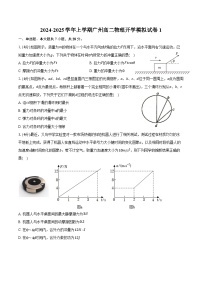 2024-2025学年上学期广州高二物理开学模拟试卷1（含答案）