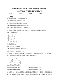 云南省玉溪市江川区第一中学、通海县第一中学2023-2024学年高一下学期4月联考物理试卷(含答案)