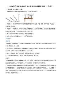 四川省成都市石室中学2024届高三下学期5月模拟物理试题（Word版附解析）