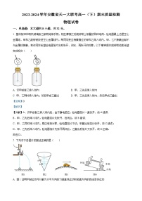 安徽省天一大联考2023-2024学年高一下学期期末质量检测物理试卷（解析版）