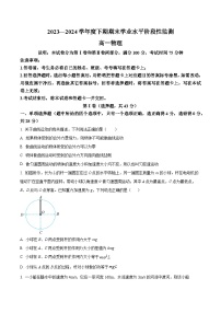 四川省成都市成华区2023-2024学年高一下学期7月期末考试物理试卷（Word版附解析）