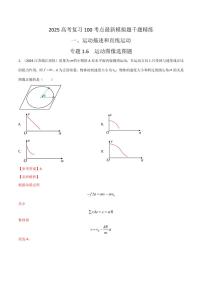 1.6运动图像选图题（含答案） 2025年高考物理100考点千题精练（新高考通用）