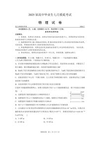 江苏省部分省级示范性重点中学2025届高三上学期7月摸底考试物理试卷+答案