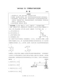 2025届江苏南通市海安市高三上学期8月期初学业质检物理试卷+答案