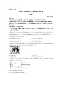 [物理]贵州省贵阳市2024～2025学年高三上学期8月摸底考试物理试题(有答案)