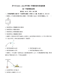 新疆维吾尔自治区伊宁市2023-2024学年高一下学期期中考试物理试题(原卷版+解析版)