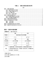 高考物理一轮复习专题14动量与动量定理及其应用(原卷版+解析)