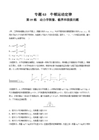 高考物理一轮复习小题多维练(全国通用)第09练动力学图像、临界和极值问题(原卷版+解析)