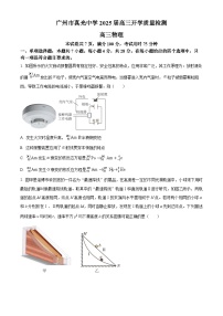 广东省广州市真光中学2024-2025学年高三上学期8月开学质量检测物理试题（原卷版+解析版）