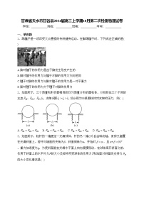 甘肃省天水市甘谷县2024届高三上学期10月第二次检测物理试卷(含答案)