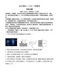 广东省六校2024-2025学年高三上学期八月第一次联考物理试卷（原卷版+解析版）