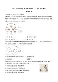 2023-2024学年广东省韶关市高二（下）期末考试物理试卷（含解析）