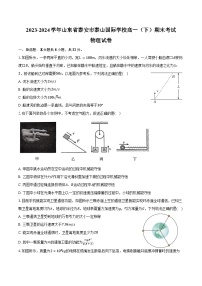 2023-2024学年山东省泰安市泰山国际学校高一（下）期末考试物理试卷（含解析）