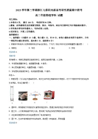 浙江省七彩阳光新高考研究联盟2023-2024学年高二下学期4月期中联考物理试卷（Word版附解析）