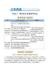 三年（2022-2024）高考物理真题分类汇编（全国通用）专题22带电粒子在磁场中运动（原卷版）