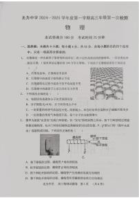 2025届安徽省无为中学高三上学期第一次检测（一模）物理试题