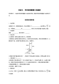 新高考物理一轮复习讲义 第8章 实验9　用单摆测量重力加速度（2份打包，原卷版+教师版）