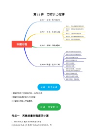 高考物理一轮复习考点精讲精练第11讲　万有引力定律（2份打包，原卷版+解析版）