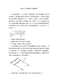 高考物理二轮复习专项训练模型64 电磁感应+动量模型（2份打包，原卷版+解析版）