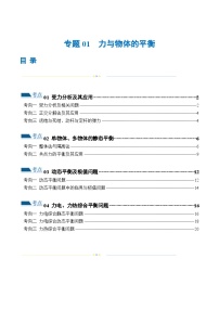 新高考物理二轮复习讲练测专题01 力与物体的平衡（练习）（2份打包，原卷版+解析版）