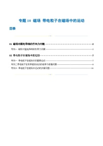 新高考物理二轮复习讲练测专题10 磁场 带电粒子在磁场中的运动（练习）（2份打包，原卷版+解析版）