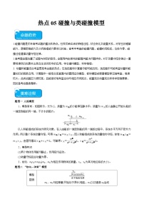 新高考物理二轮复习重难点专练热点05 碰撞与类碰撞模型（2份打包，原卷版+解析版）