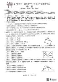 2025届广西壮族自治区河池市八校协作体高三上学期一模物理试题