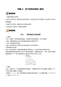 新高考物理一轮复习重难点练习专题36 原子结构和波粒二象性（2份打包，原卷版+解析版）
