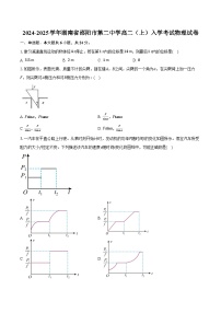 2024-2025学年湖南省邵阳市第二中学高二（上）入学考试物理试卷（含解析）