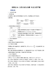新高考物理一轮复习易错题练习——易错点04 力的合成与分解 共点力的平衡（2份打包，原卷版+含解析）