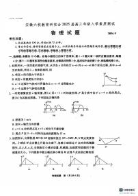 安徽省安徽六校教育研究会2025届高三年级入学素质测试（开学考）物理试卷+答案